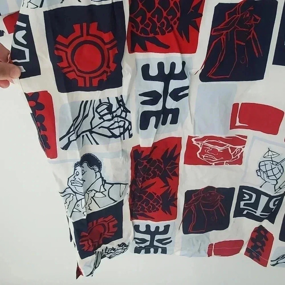 90's Platinum FUBU Fat Albert All Over Print Button Down Shirt - Picture 12 of 12